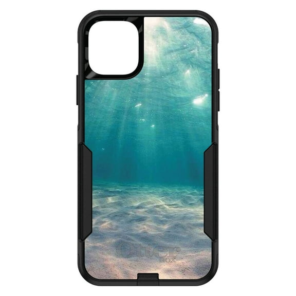 DistinctInk OtterBox Commuter Custom Case for Apple iPhone 15 (6.1" Screen) - Underwater Sun Sand - Shockproof Protection