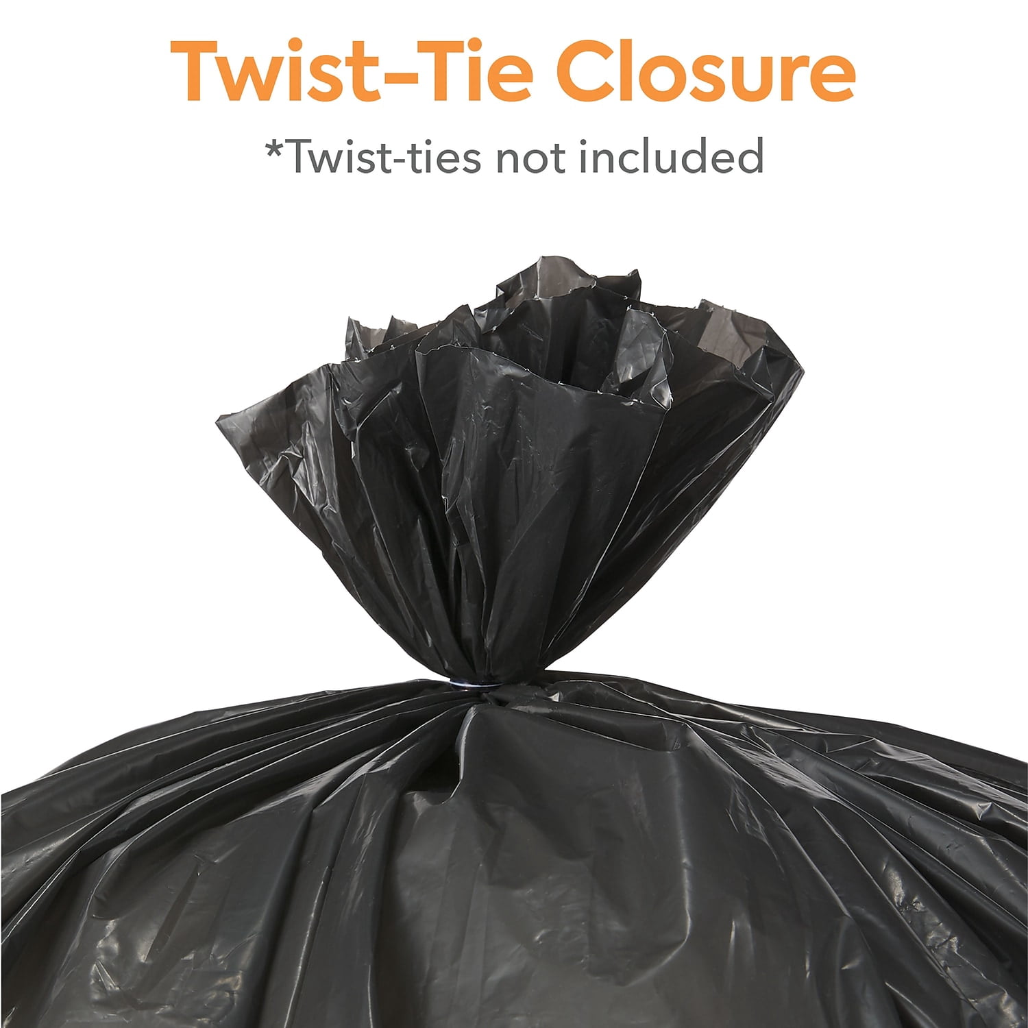 Staples Coastwide Professional AccuFit 55 Gallon Trash Bag 40" x 53" Low Density 1.3 mil Black 100