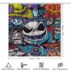 thumbnail image 2 of Juego de 4 cortinas de ducha de Jack Skellington con alfombrillas antideslizantes, tapa de inodoro y alfombrilla de baño, cortina de ducha impermeable con decoración de dibujos animados para baño con, 2 of 8