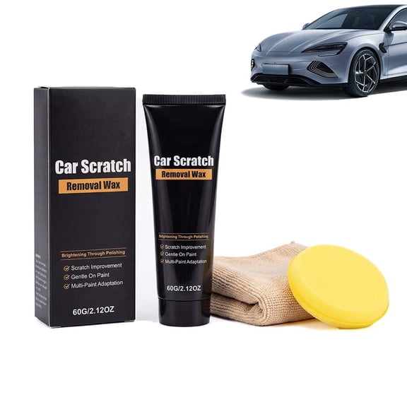 Car Scratch Repair Wax, Universal Vehicle Polishing Scratch Remover, Professional Paint Repair Paste with Sponge for Quick Auto Touch-Ups