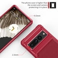 thumbnail image 5 of Cowithday for Google Pixel 7 Pro Wallet Case, RFID Blocking Card Holder Slot Kickstand Magnetic Button Women Men Heavy Duty Shockproof Rugged Back Cover for Google Pixel 7 Pro 5G 6.7" 2022, Red, 5 of 7