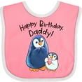 thumbnail image 3 of Inktastic Happy Birthday, Daddy- Cute Penguins Boys or Girls Baby Bib, 3 of 4