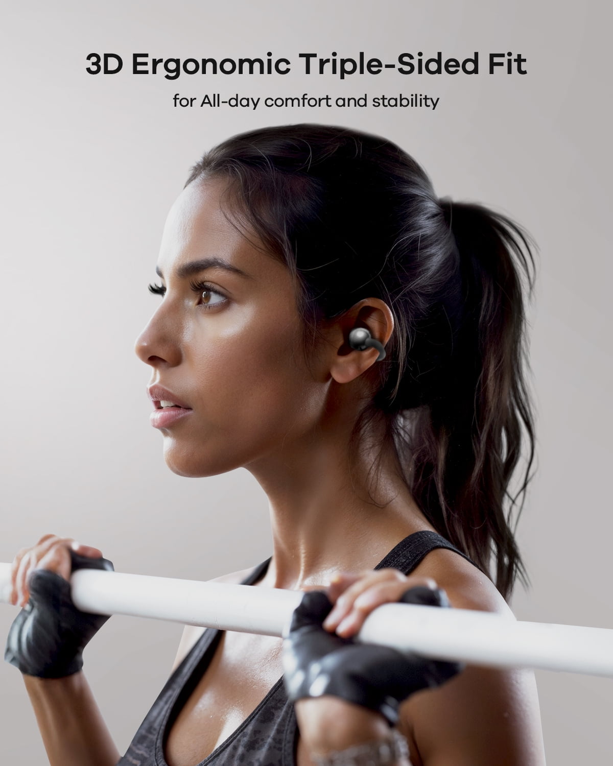 TALIX Open Ear Earbuds,Clip-on Wireless Bluetooth 5.4 Headphones,Ai Call Noise Reduction,Ultra Comfort Fit for Sports,Workout,Music,Calls,Black