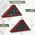 thumbnail image 4 of ILOT Flag Case Small for American Veteran Burial Flag Solid Wood Military Flag Display Case Funeral Flag Flag Shadow Boxes to Fit a Folded 3'x5' American Flag with Polished Plexiglass, 4 of 7