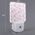 thumbnail image 2 of Fotbe Veilleuse Rétroéclairée à LED Motif Fleurs Roses avec Capteur de Mouvement & Capteur Crépuscule à l'Aube Veilleuse Écoénergétique, Veilleuse de Chambre-Us, 2 of 7