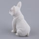 thumbnail image 3 of Figura de bulldog francés hecha a mano en resina Sentado blanco, 3 of 8