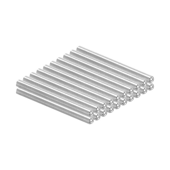 Uxcell 20 Pcs Dowel Pins 0.08" x 0.98" Round Head Flat Chamfered End Metal Pin
