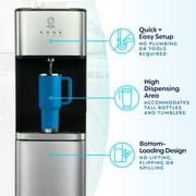 Primo Deluxe Bottom Load Black and Stainless Water Dispenser model 601392