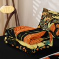 thumbnail image 5 of Erosebridal Tribal Lotus Bloom Zipper Full Size Comforter Sets with Fitted Sheet and 2 Pillowcases for Women Girls, Bohoemian Leaf Print Zipper Bedding Set, Black Reversible, 4 Pieces, 5 of 7