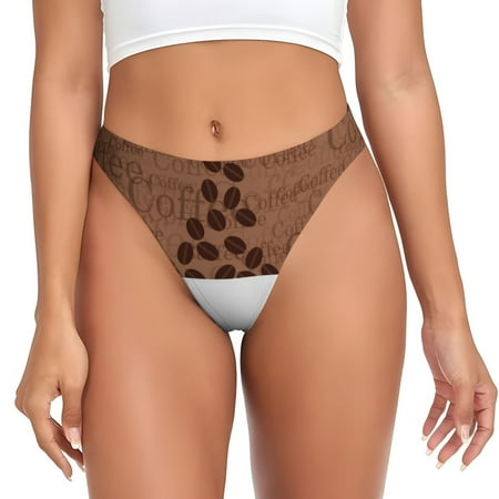 Sigee Coffee Cafe Cup for Women s G-String Panty  Low Rise  Soft Lace Perfect for Everyday Wear or Special Occasions-Small