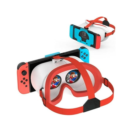 Upgraded VR Headset for Nintendo Switch & Switch OLED Model, Switch Virtual Reality Glasses with Adjustable HD Lenses and Comfortable Head Strap, Labo VR Kit 3D Goggles for Switch Accessories
