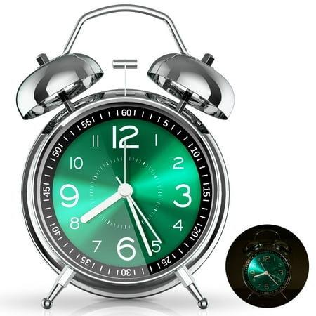 Super Loud Alarm Clock for Heavy Sleepers, 4 inches Twin Bell Alarm Clock with Backlight, Silent photo Super Loud Alarm Clock for Heavy Sleepers, 4 inches Twin Bell Alarm Clock with Backlight, Silent