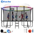 thumbnail image 1 of Kacho Trampoline, 8FT Trampoline for 2-3 Kids Adults with Enclosure, 800LBS Outdoor Trampoline with Basketball Hoop, Sprinkler, Light, Ladder, Galvanized Anti-Rust Coating Heavy Duty Trampoline, 1 of 6