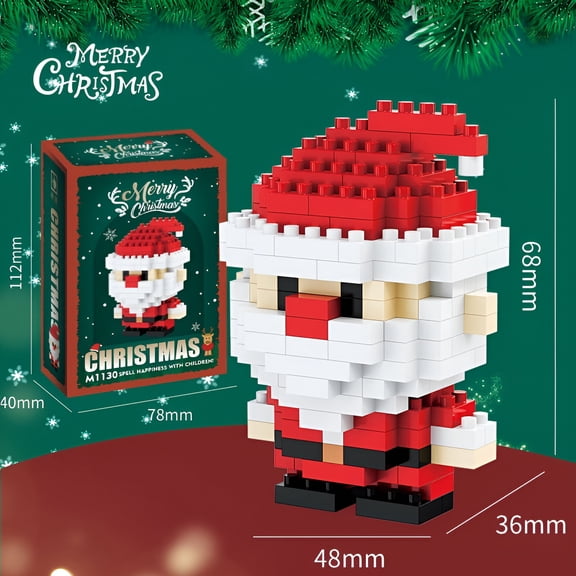 BESTSKY Fun Christmas Santa Claus Figurine Building Blocks Set, Fun Christmas Tree Educational Building Toys, Perfect Christmas Decorations for Party Gifts & Favor Toys All Ages