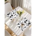 thumbnail image 5 of Grey Black Polka Dots Placemats Set of 4, Modern Abstract Art Placemats for Dining Table, Place Mats for Kitchen Tabletop, Waterproof Wipeable Dining Table Mats Set, 5 of 9