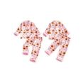 thumbnail image 2 of RUINIXCW Toddler Baby Girl Halloween Silk Stain Pajamas Set Kids Little Girl Fall Winter PJS Set Sleepwear Pumpkin Bat Fuzzy Trim Long Sleeve Button Down Shirt and Pants Set Loungewear Homewear, 2 of 9