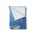 thumbnail image 2 of Shark Soft Flannel Fleece Blanket, Fish in the Exotic Ocean Dreamy Water with Surreal Color Underwater World Image, Cozy Plush for Indoor and Outdoor Use, 60" x 80", Violet Blue Grey, by Ambesonne, 2 of 6