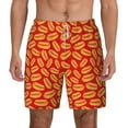 thumbnail image 3 of Uemuo A Big Hot Dog Pattern Mens Swim Trunks Quick Dry Board Shorts with Mesh Lining, Stretch Beach Shorts Quick Dry No-Chafing Board Shorts-3X-Large, 3 of 9