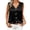 Black, variant on Women's Sleeveless Shirt Business Casual Blouse Classic Lapel Elegant Satin Top, Wine M