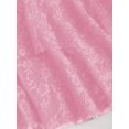 thumbnail image 4 of Pink Lace Halter Neck Ruched Peplum Mini Dress For Women, 4 of 7