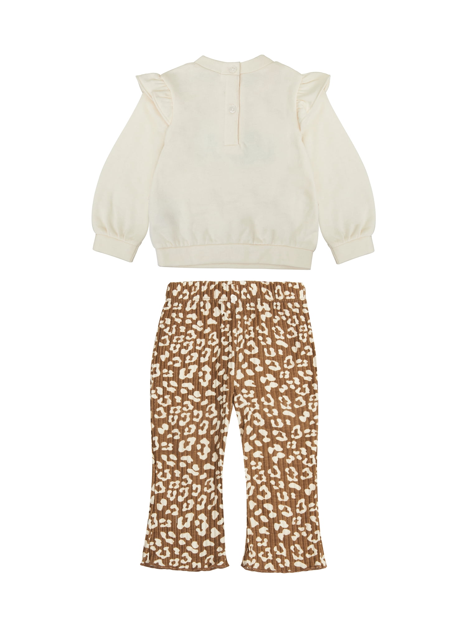 Wonderluxe Baby Girls' Long Sleeve Sweatshirt and Pant, 3-Piece Set, Sizes 0-3M-24M