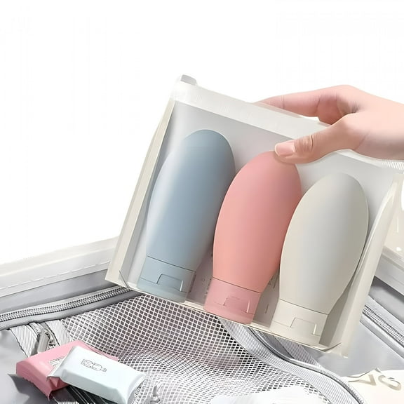 ACDANC Refillable Travel Bottles for Toiletries Plastic Container for Cream, Shampoo Hand Wash, Lotion Storage Bottle Travel Accessories Leak Proof (60 ML, Pack of 3)