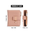 thumbnail image 3 of Deago Women's Slim PU Leather Bifold Wallet Credit Card Holder with ID Window & Zipper Coin Pocket Purse (Khaki), 3 of 8
