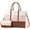 Beige+Light pink+Brown, variant on Vintage Handbag Purses, Large Laptop Tote Bag for Women Fit 15.6 Inch Laptop, Tote Bag, Waterproof Pu Leather Work Bags for Elegance Ladies