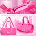thumbnail image 2 of Bolsa de Fin de Semana Barbie Rosa Espaciosa con Bolsillos con Cremallera para Mujer, 2 of 6