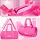 thumbnail image 2 of Bolsa de Fin de Semana Barbie Rosa Espaciosa con Bolsillos con Cremallera para Mujer, 2 of 6