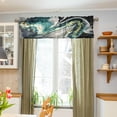 thumbnail image 5 of Coolnut Marine Art Marbling Valance Curtains for Kitchen or Bathroom, Valances Window Treatment Rod Pocket Drape 54x18inch Light Filtering Living Room Bedroom52 Home Decor, 5 of 6