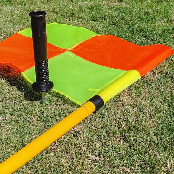 Soccer Corner Flags Set of 4, Adjustable Spring Loaded Flags Agility Training Poles with Storage Bag