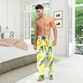 thumbnail image 7 of FREEAMG Lemon Cotton Pajama Pant for Men, Super Soft Lightweight Lounge Pajama Bottoms Drawstring Sleepwear Pant with 2 Pockets, 7 of 7