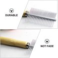 thumbnail image 4 of KAKOWELY 2Pcs Stainless Steel and Wood Pet Comb Natural Durable Fine Teeth Grooming Tool for Pets, 4 of 4