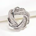 thumbnail image 2 of Litie Women Shining Rhinestones Inlaid Scarf Ring Clip,Round Ring Wrap Holder Clothes Corner Knotted Button Brooch for Clothing Neckerchief Accessories, 2 of 7