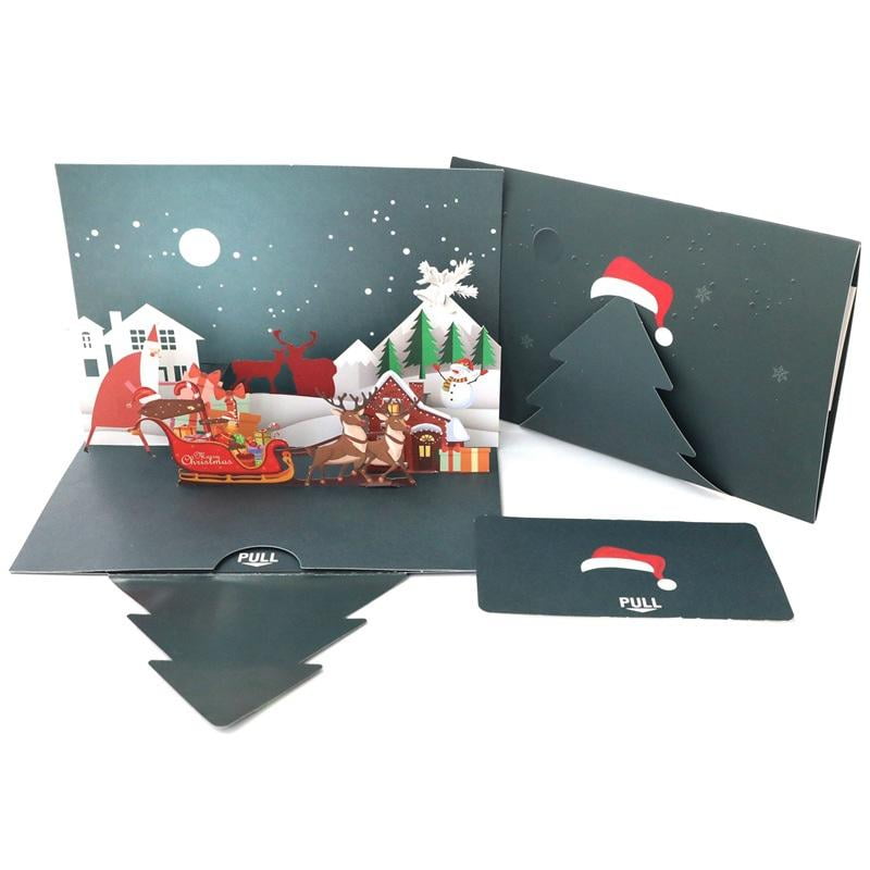 Love Pop Up Cards 10 Pcs 3D Greeting Christmas Invitation Kid Friend Mom Dad