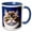 Blue/White, variant on 3drose, Lovely Persian Cat Face on Blue. Digital Art. Elegant Gifts for Family, 11oz Mug