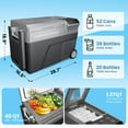 thumbnail image 6 of 12 Volt Refrigerator with Ice Maker,40QT(38L) Electric Cooler, Car Refrigerator Usable Battery Dual Zone,12V Fridge 12/24V DC 110-240V AC for Camping,Travel,Outdoor,Home, 6 of 9