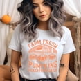 thumbnail image 2 of Farm Fresh Pumpkins Tee | Rustic Pumpkin Farm Shirt | Unisex Casual T-Shirt, Ash, Size 3XL, 2 of 6