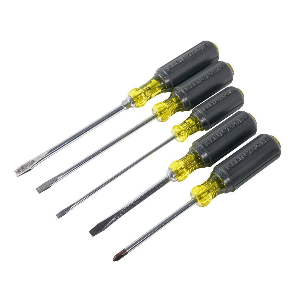 5 Pc. Cushion-Grip Screwdriver Sets, Phillips; Slotted