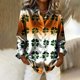 thumbnail image 4 of Tops de Manga Larga de las Mujeres Casual St Patrick'S Day Unisex Imprimir Botón Arriba Blusa de Cuello Giratorio Tops de Manga Larga de las Mujeres de Moda, 4 of 6