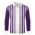 thumbnail image 4 of Ketyyh-chn99 Big and Tall Mens Shirts Slim Fit Polo Shirts Long Sleeve Button Down T-Shirts Purple,3XL, 4 of 4