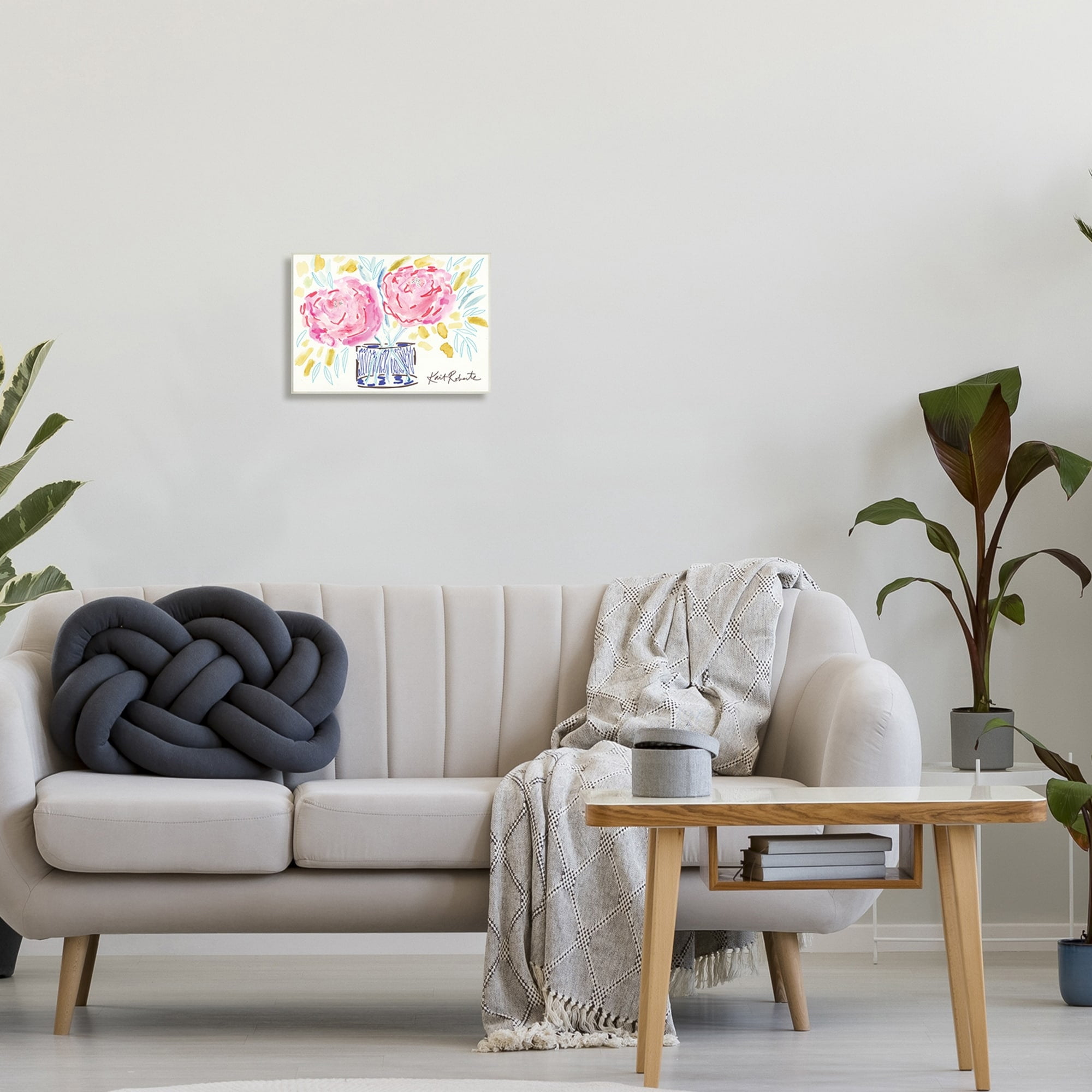 Stupell Industries Spring Pink Carnation Floral Still Life Expressive Flowers,19 x 13, Design by Kait Roberts