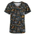 thumbnail image 5 of VKOYWKM Halloween Scrubs for Women Vintage Graphic Tees V Neck Short Sleeve Nurse Uniforms Loose Fit Working Uniforms with Pockets, 5 of 5