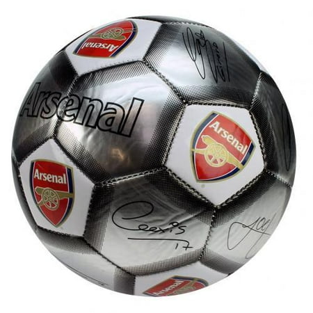 - Arsenal FC - Silver Size 5 Ball With Team Signatures