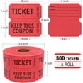 thumbnail image 2 of THOPBPRK 500 Raffle Tickets Double Roll, Raffle Tickets Roll with Name and Phone Number Information, Paper Raffle, Events, Class Reward & Door Prize for Halloweeen Christmas Party (Red), 2 of 10