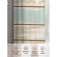 thumbnail image 6 of Green Beige Striped Sheer Curtains 63 Inch Length 2 Panels Set, Vintage Farmhouse Wood Grain Voile Window Treatment Rod Pocket Curtains Sheers Drapes for Bedroom/Living Room/Kitchen 52x"63"x2, 6 of 7