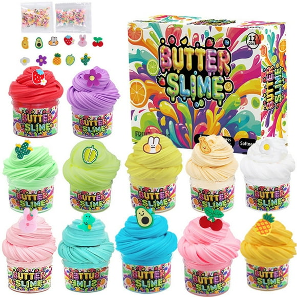 Slime charms-Best Slime 12 Pack - Butter Slime Kits, gui gui Slime Bulk, Creative Party Favors for All Ages