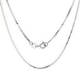 thumbnail image 2 of Sterling Silver Box Chain Necklace, Stamped 925 Italy 18 "Inch, 2 of 2