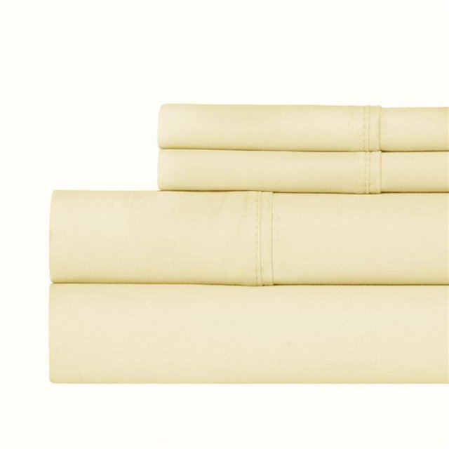 Aspire Linens 1000TC-CVC-QN-IVY 1000 Thread Count Luxury Cotton Blend Sheet Set - Queen - Ivory